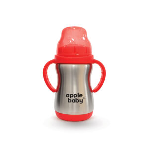 Steel Sipper with Nipple and Spout 225ML Red Cap