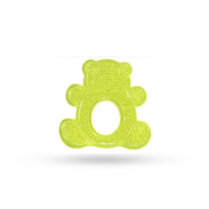 teddy-bear-shaped-water-filled-baby-teether-yellowish-green
